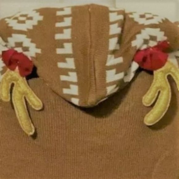 Ugly Christmas Sweater Reindeer Poncho NWT - Picture 2 of 3